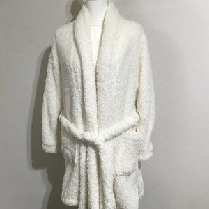 Natori Womens Fuzzy White Bath Robe L/XL Soft Plush